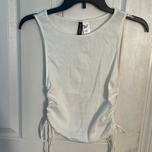 Scrunch sided tank top